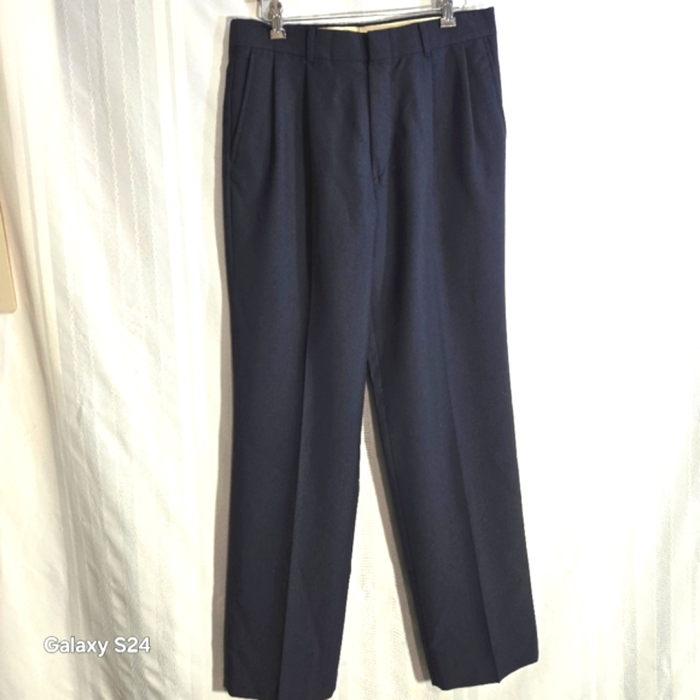 ARROW MEN'S NAVY BLUE REGULAR FIT PANTS SIZE 32X32